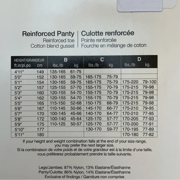 3/$25 SECRET Black Comfort Fit Sheer Tights - Picture 6 of 7